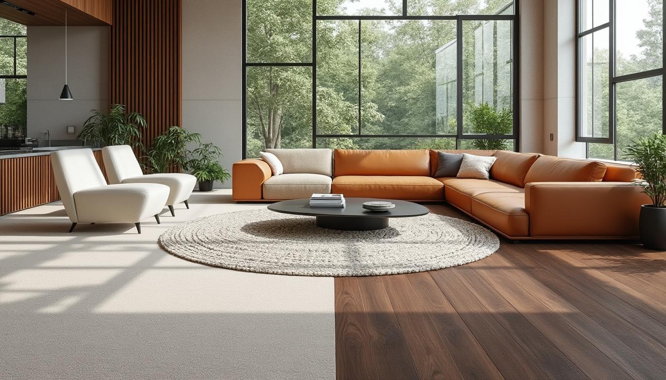 Moquette ou Tapis : Quel Choix de Revêtement Sublimera votre Salon ? 2 découvrez les avantages de la moquette et du tapis pour votre salon et choisissez le revêtement parfait qui sublimera votre intérieur avec style et confort.