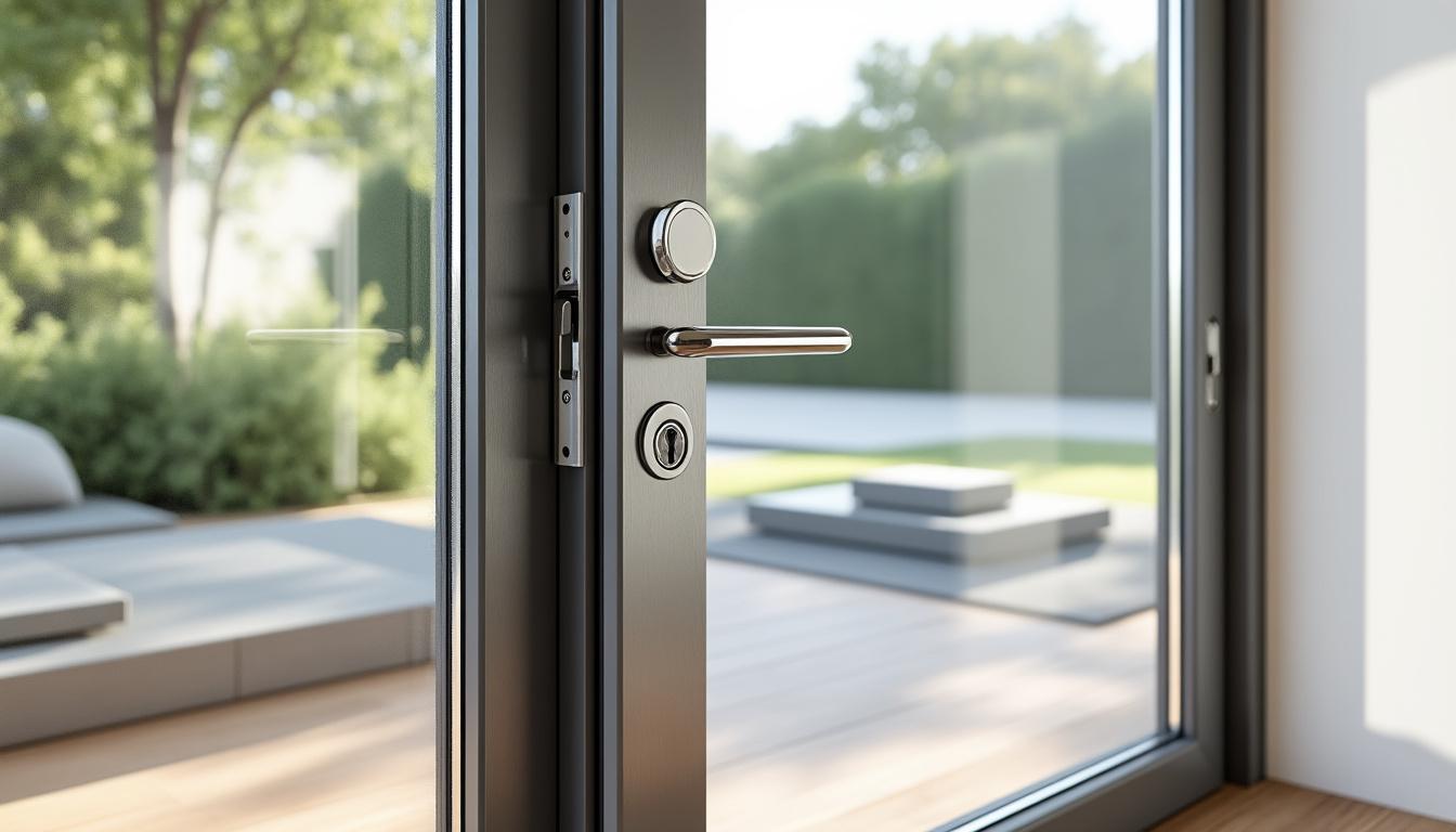 Renforcez la sécurité de votre porte-fenêtre avec verrous et systèmes d'alarme 2 protégez efficacement votre porte-fenêtre grâce à des verrous robustes et des systèmes d'alarme performants pour une sécurité optimale de votre maison.