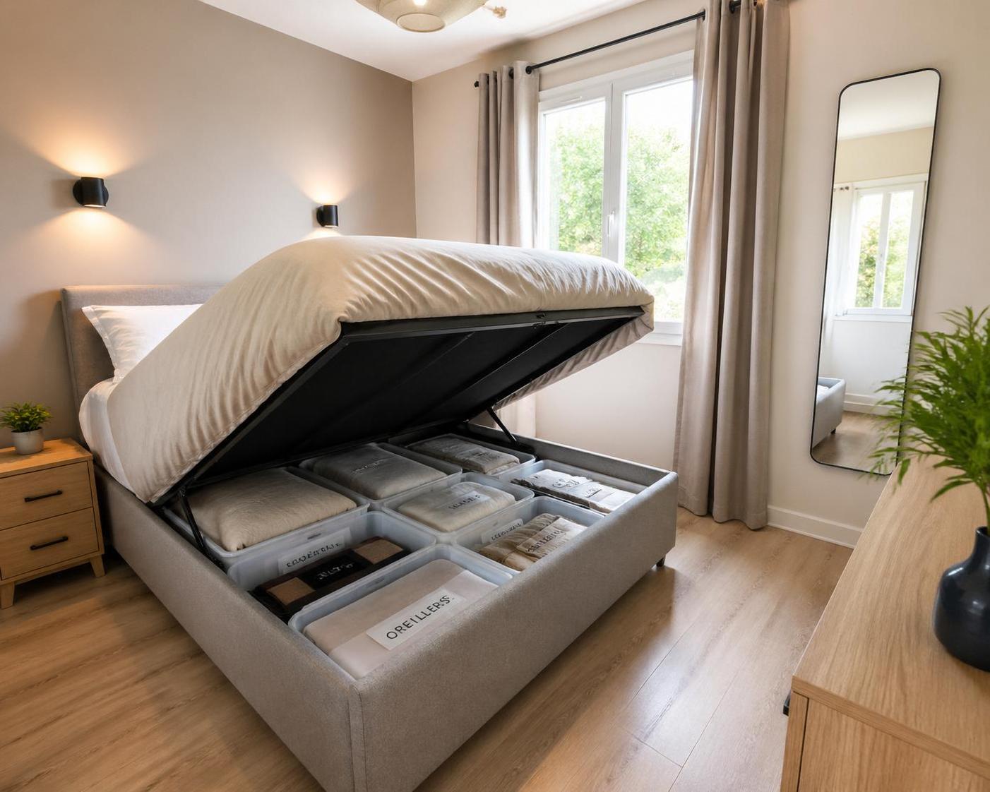 découvrez comment le lit avec rangement transforme votre chambre en un espace organisé et fonctionnel, alliant confort et optimisation pour un intérieur harmonieux.