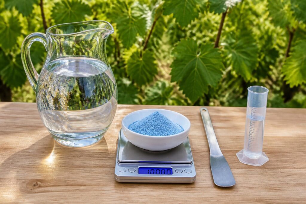 découvrez les proportions exactes pour préparer 1 litre de bouillie bordelaise et traiter vos plantes efficacement sans risque de surdosage.