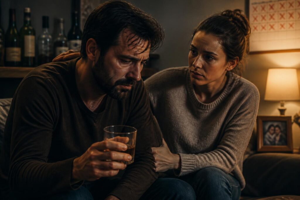 découvrez les avis des experts et les témoignages de ceux qui ont vécu avec une personne alcoolique pour savoir s'il faut quitter ou rester.