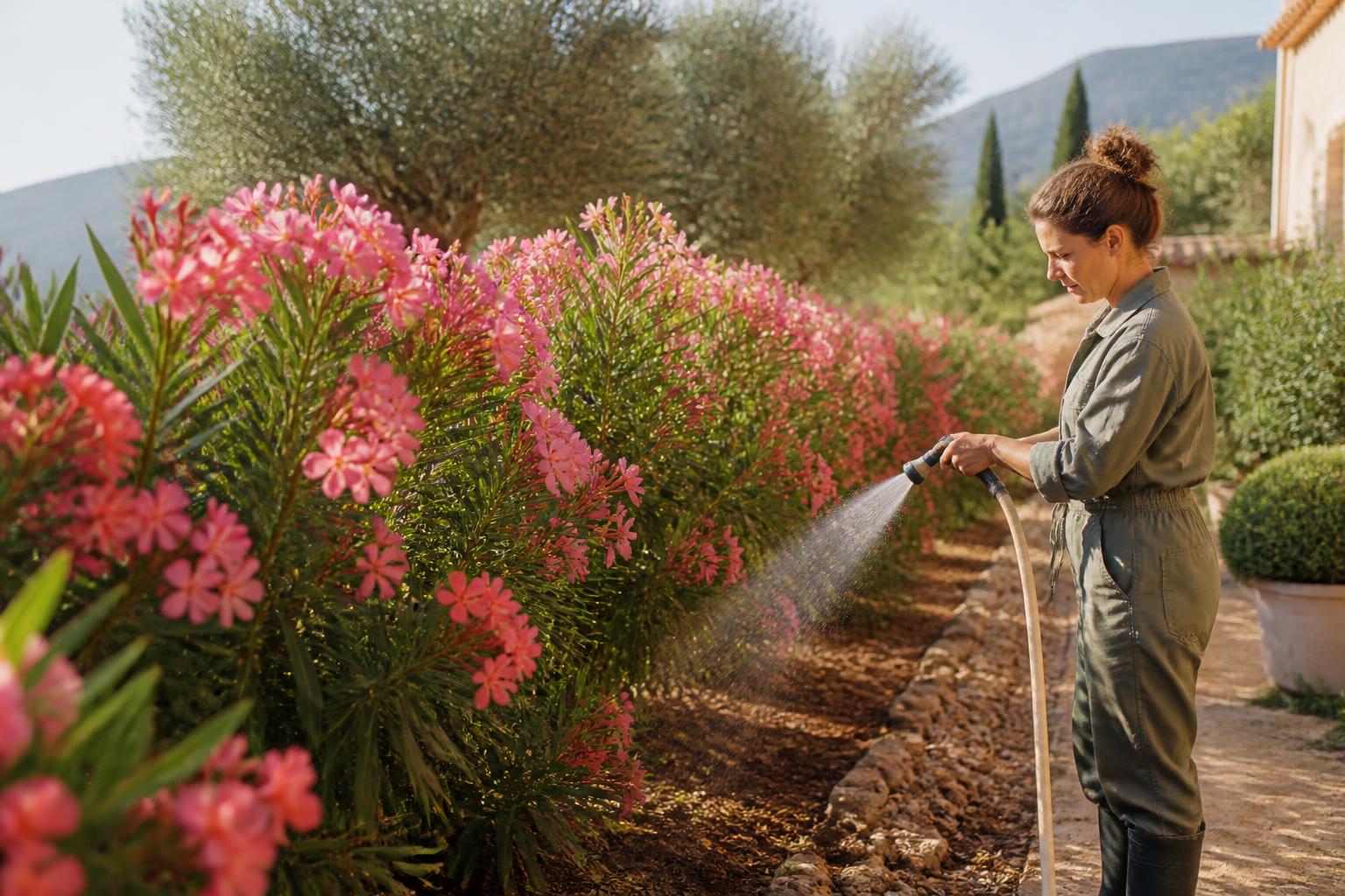 Haie laurier rose : plantation, entretien et alternatives plus sobres en eau 2 découvrez comment planter et entretenir une haie de laurier rose, ainsi que des alternatives respectueuses de l'eau pour un jardin durable et esthétique.