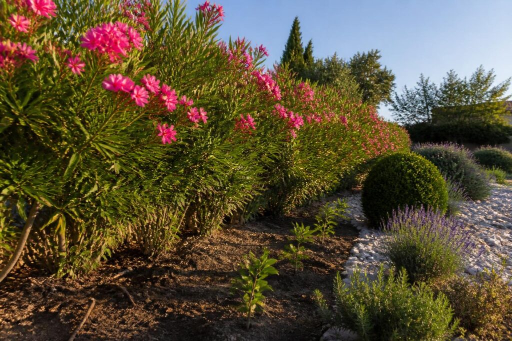 découvrez comment planter et entretenir une haie de laurier rose, ainsi que des alternatives écologiques nécessitant moins d'eau pour un jardin durable.