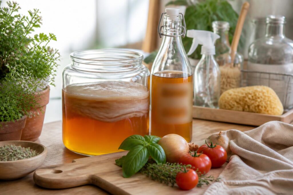 découvrez ce qu'est la mère de vinaigre, ses bienfaits et comment l'utiliser en cuisine pour aromatiser vos plats ainsi qu'en entretien naturel pour un nettoyage écologique.