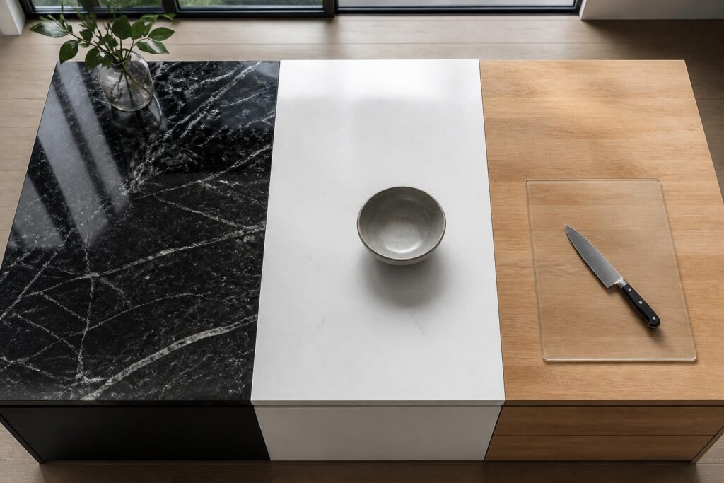 découvrez quel matériau choisir pour votre plan de travail en cuisine : granit, quartz ou bois. comparez leurs avantages, résistances et esthétiques pour faire le meilleur choix.