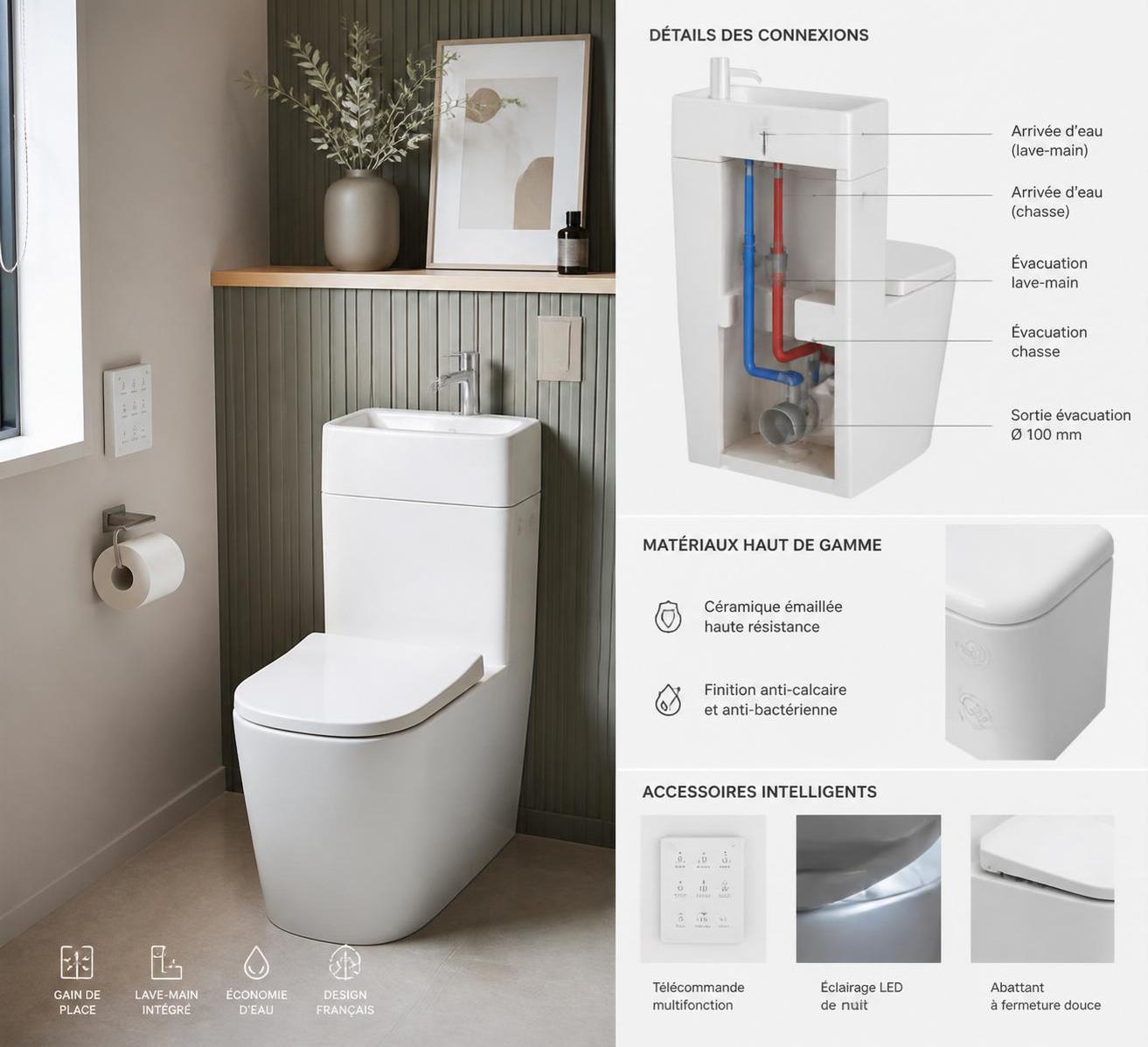découvrez comment une toilette avec lave-main intégré permet de réaliser des économies d'eau tout en gagnant en praticité. explorez les différents modèles disponibles et renseignez-vous sur le coût d'installation pour faire un choix éclairé.