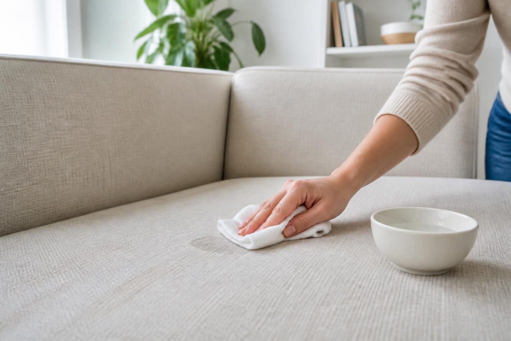 découvrez nos astuces pour nettoyer efficacement un canapé en tissu non déhoussable sans laisser de traces et retrouver une douceur impeccable.