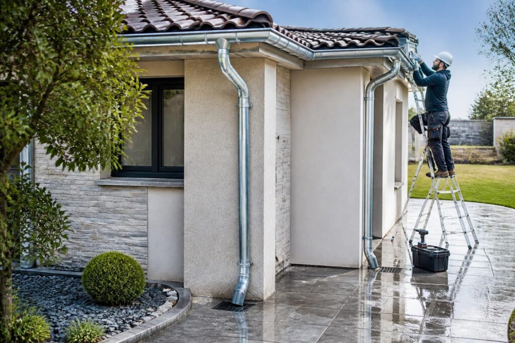 découvrez le coût complet pour l’évacuation des eaux, incluant les tarifs et l'installation des gouttières en zinc, pour protéger efficacement votre maison.