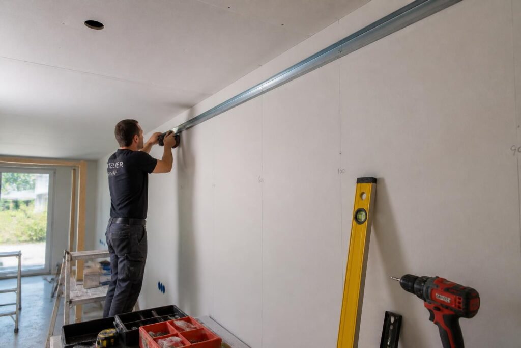 découvrez notre guide complet pour installer un rail placo parfaitement aligné sur murs et plafonds, avec des conseils pratiques pour un résultat professionnel et précis.