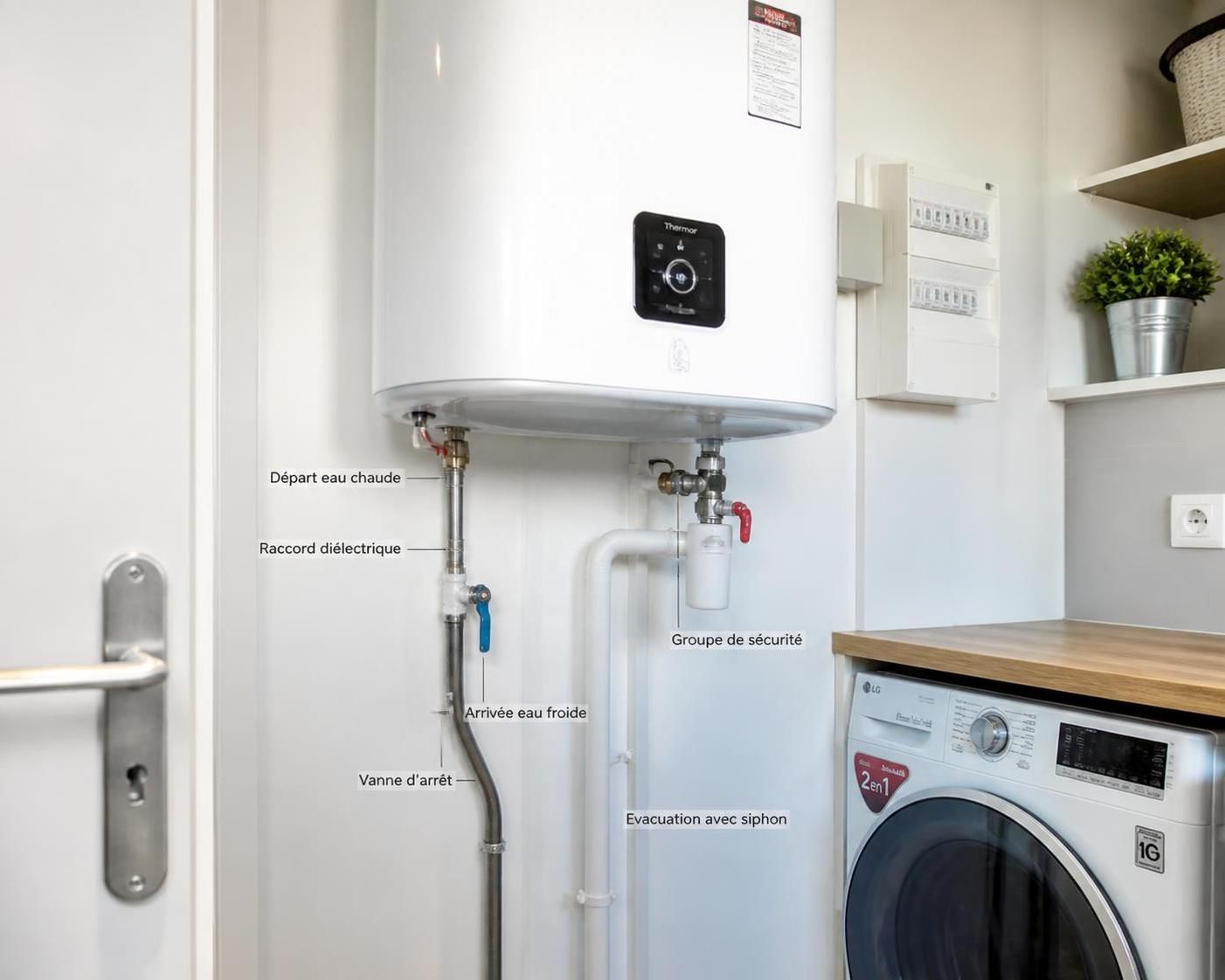 découvrez notre guide illustré avec un schéma complet pour l’installation et les raccordements essentiels d’un chauffe-eau, facile à suivre pour assurer une installation sûre et efficace.