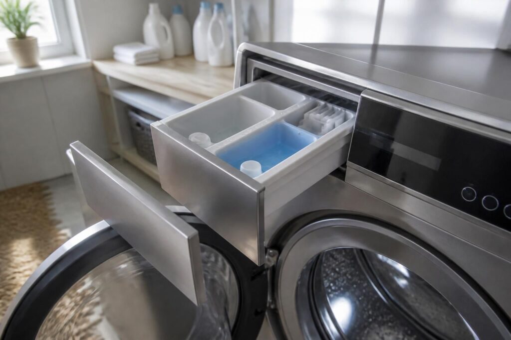 découvrez notre guide pratique pour savoir où verser l'adoucissant dans votre machine à laver et éviter toute erreur lors du lavage de votre linge.